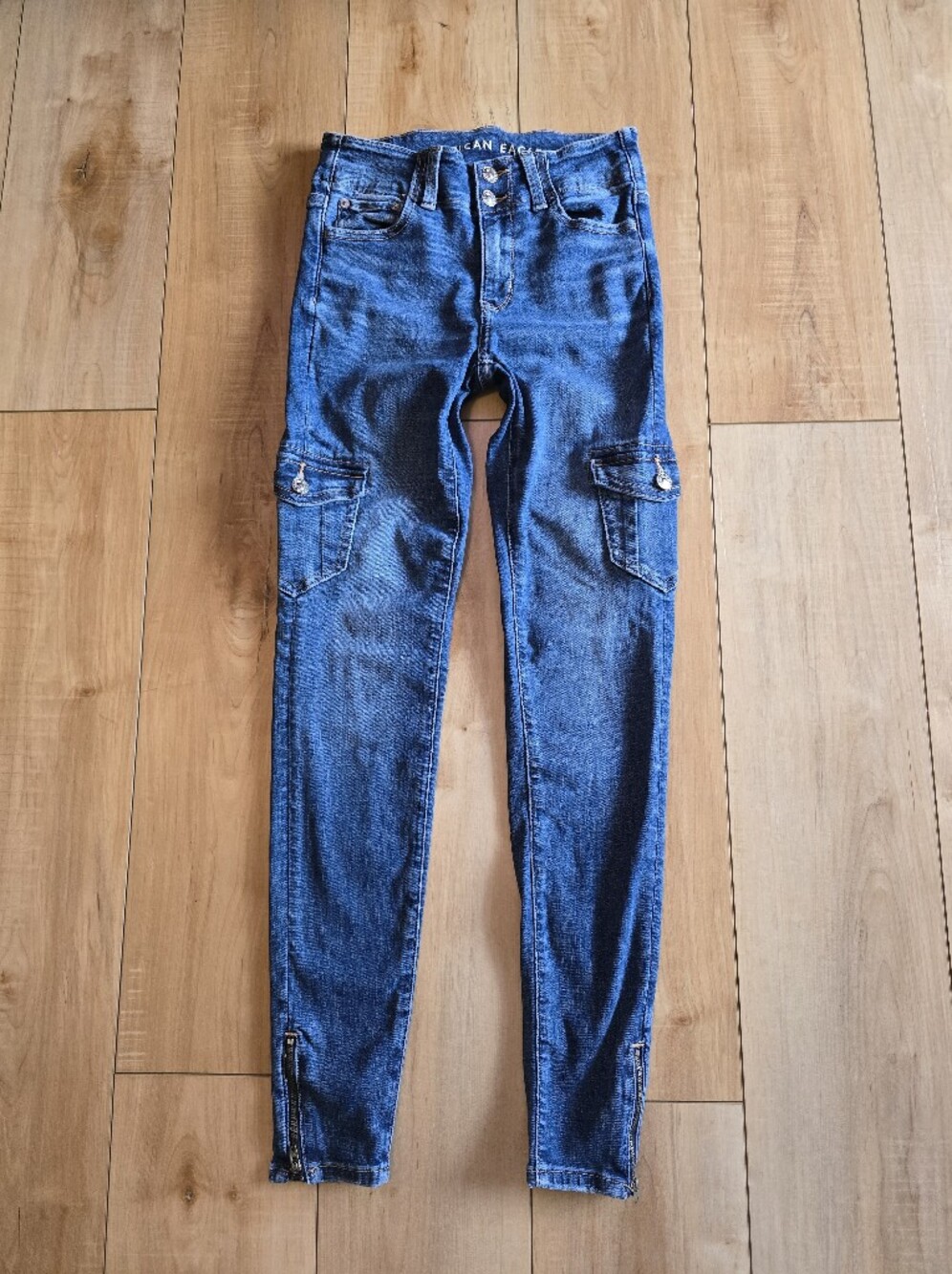 American Eagle High Rise Cargo Jeggings Sz 0